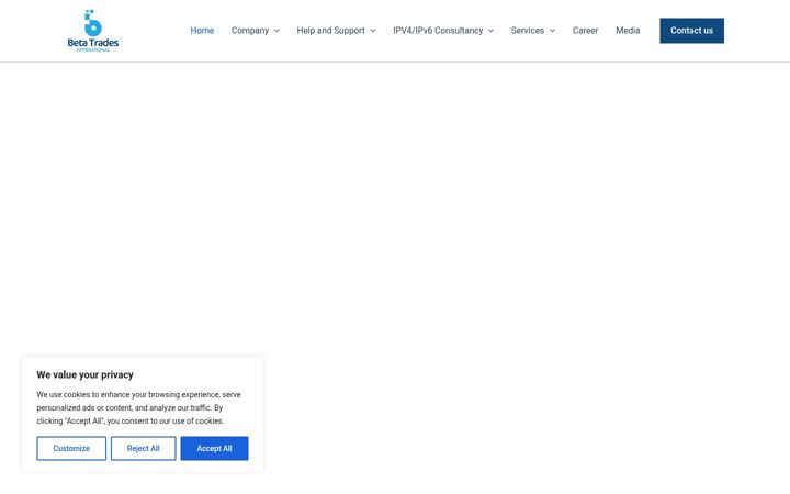 Screenshot of betatradesintl.net