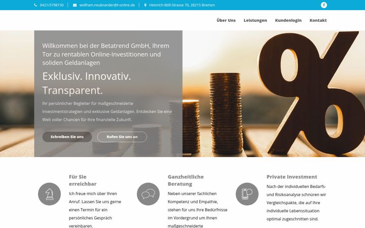 Screenshot of betatrend.de