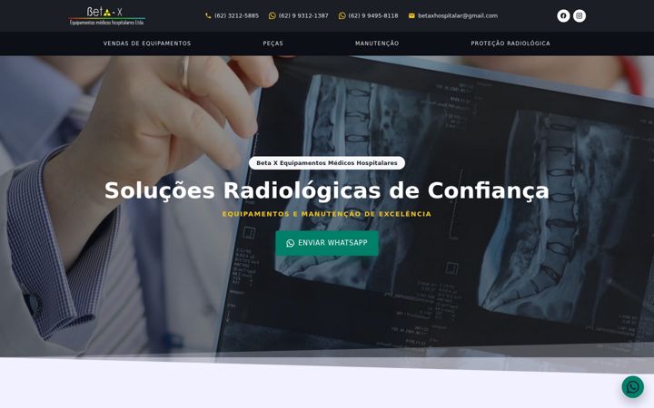 Screenshot of betaxhospitalar.com.br