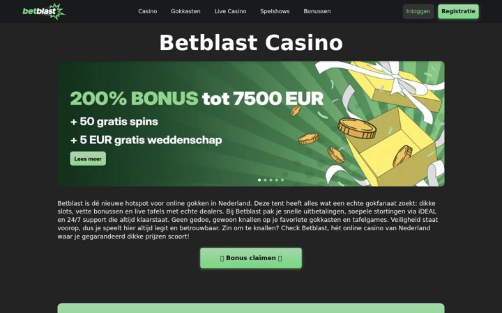 Screenshot of betblastcasinos.nl