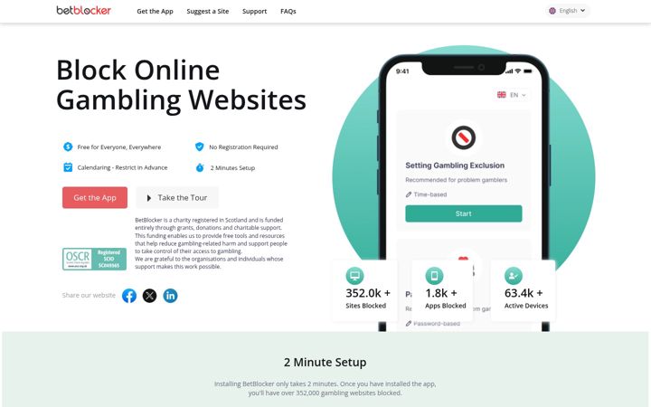 Screenshot of betblocker.org