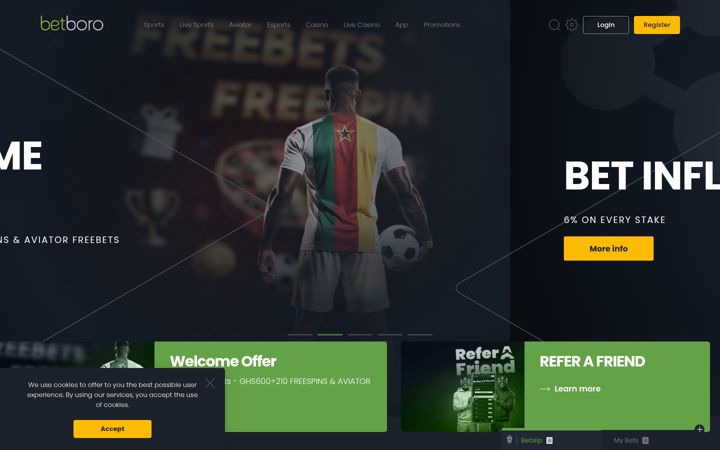 Screenshot of betboro.com.gh