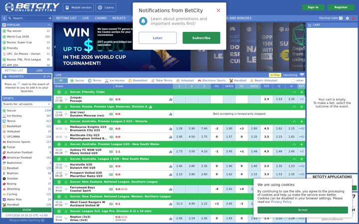 Screenshot of betcity.net