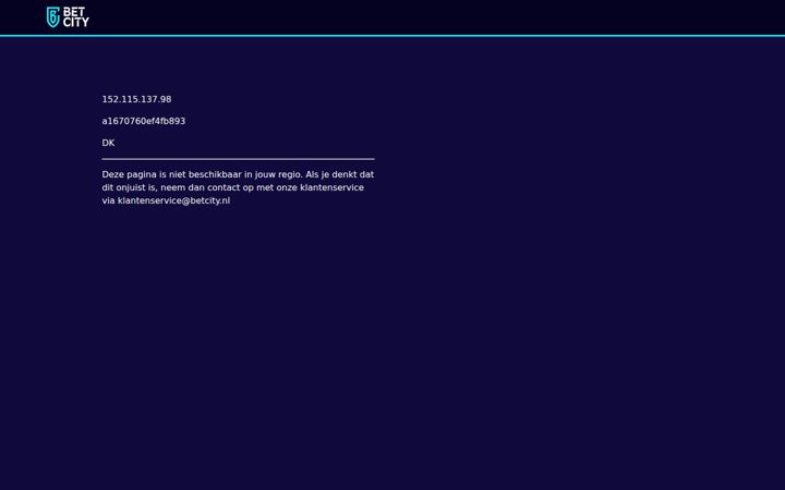 Screenshot of betcity.nl