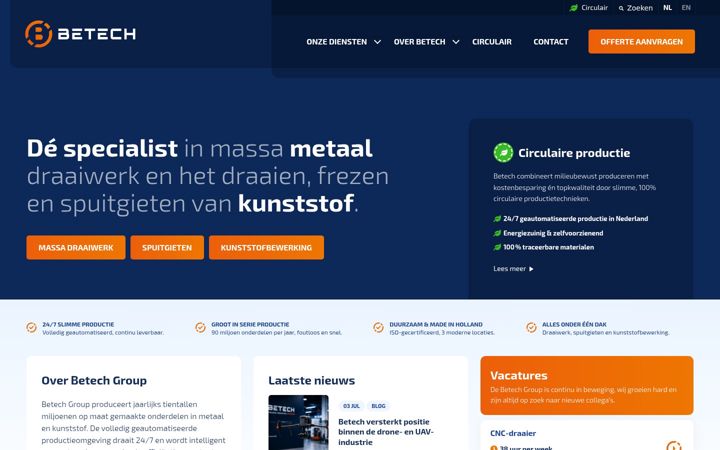 Zrzut ekranu betech.nl