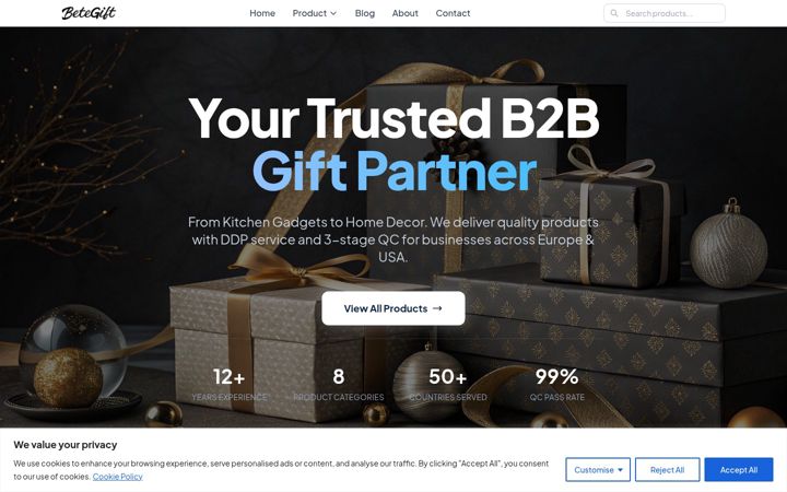 Screenshot of betegift.com