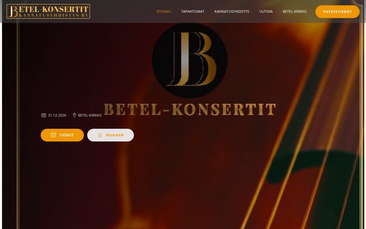 Ekrano kopija betelkonsertit.fi