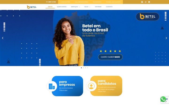 Screenshot του betelservicos.com.br
