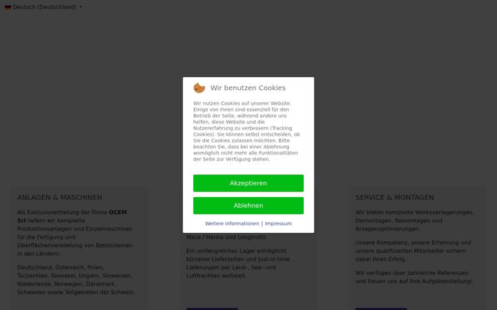Screenshot of betema.de