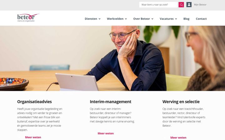 Screenshot of beteor.nl