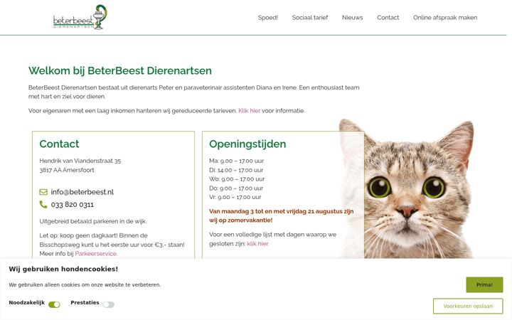 Screenshot di beterbeest.nl