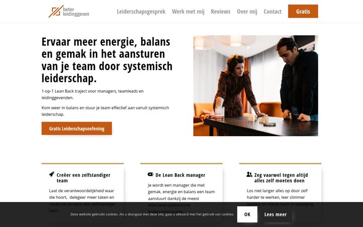Screenshot of beterleidinggeven.nl