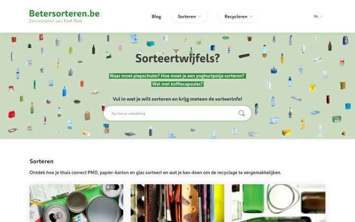 Screenshot of betersorteren.be