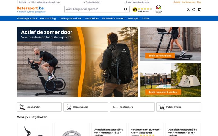 Skjermbilde av betersport.be