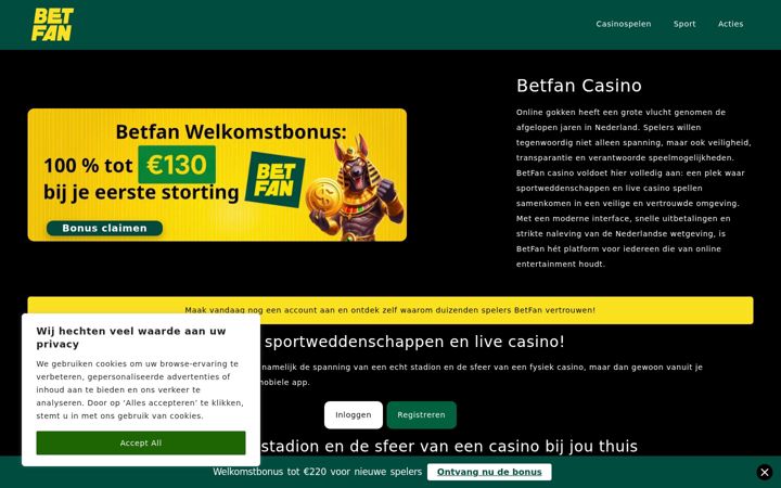 Screenshot of betfan.win