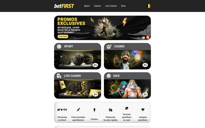 Screenshot of betfirst.be