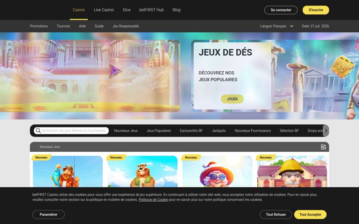Screenshot of betfirstcasino.be