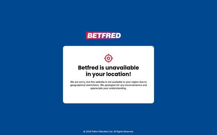 Capture d'écran de betfred.com