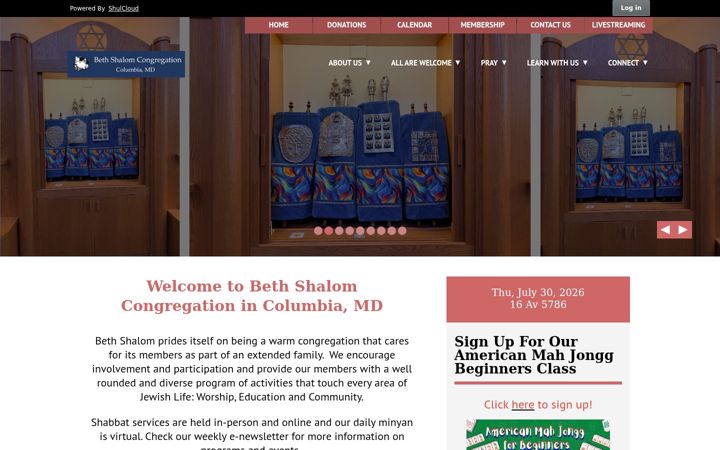 Screenshot of beth-shalom.net