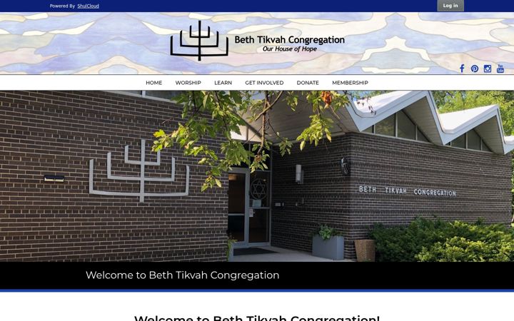 Screenshot of beth-tikvah.org