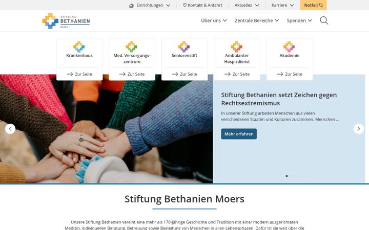 Screenshot of bethanien-moers.de