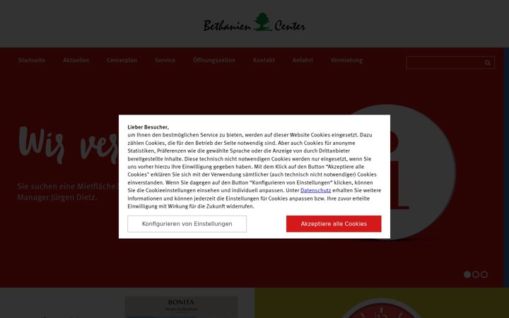 Screenshot of bethaniencenter.de