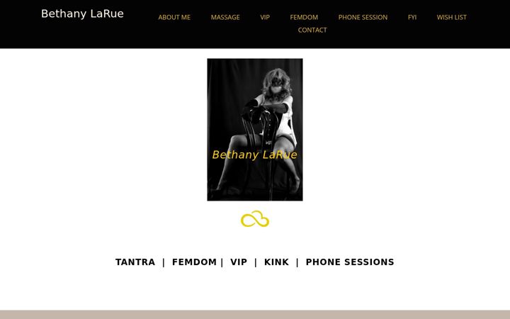 Screenshot of bethanylarue.com