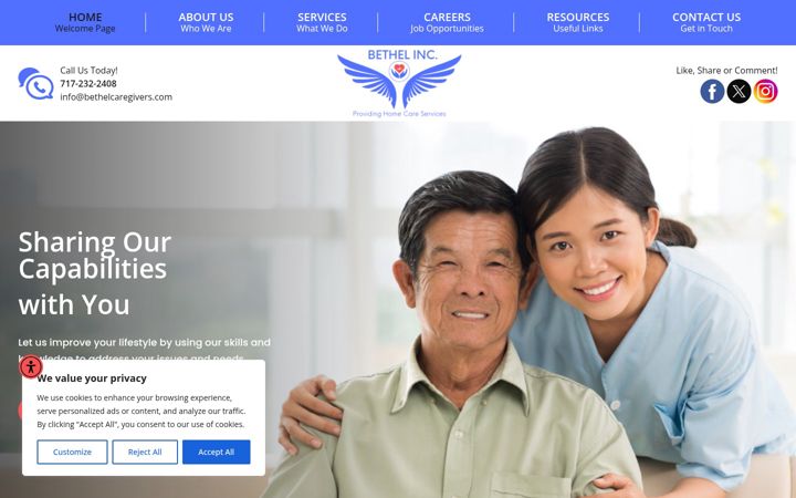 Screenshot of bethelcaregivers.com