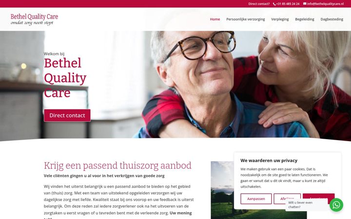 Screenshot of bethelqualitycare.nl