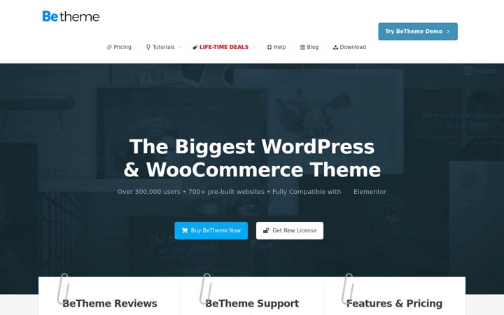 Screenshot of betheme.com