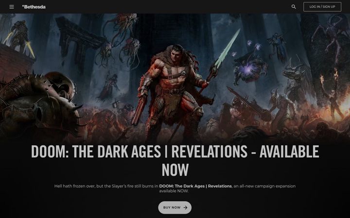 Screenshot van bethesda.net