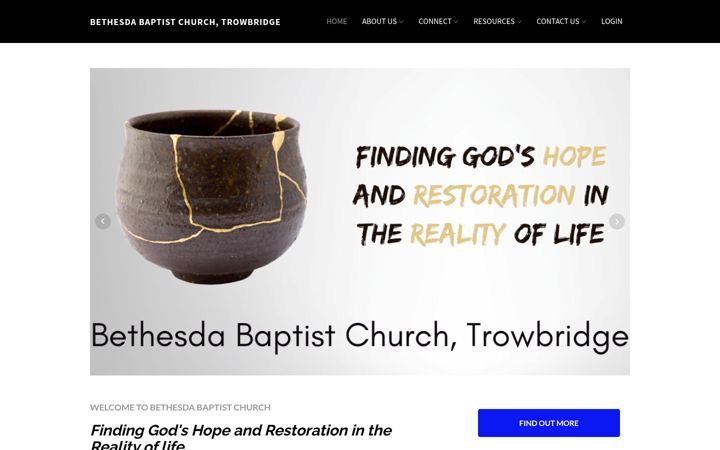 Screenshot of bethesdabaptistchurch.co.uk