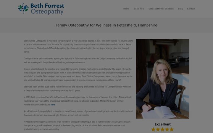 Screenshot of bethforrest.co.uk