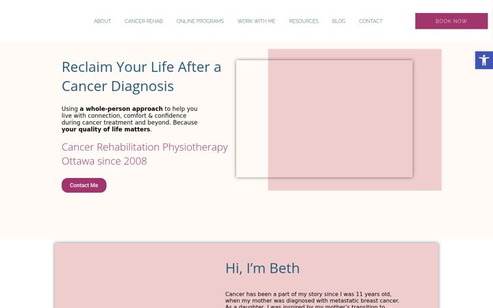 Posnetek zaslona bethhoagphysio.ca