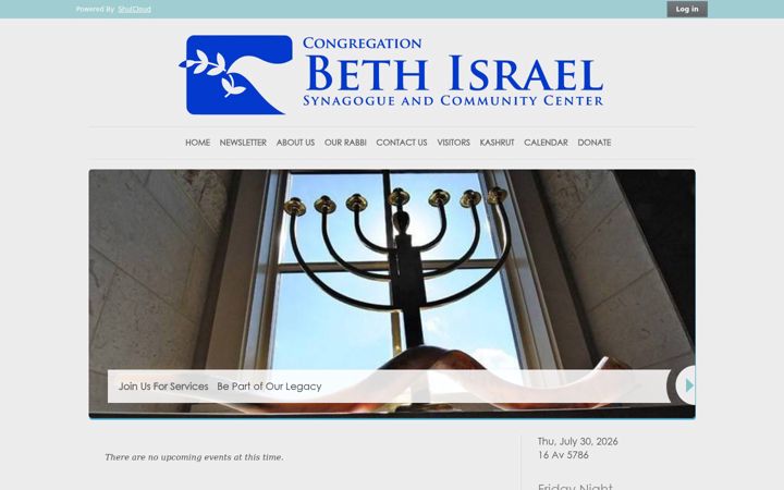 Screenshot of bethisraelnola.com