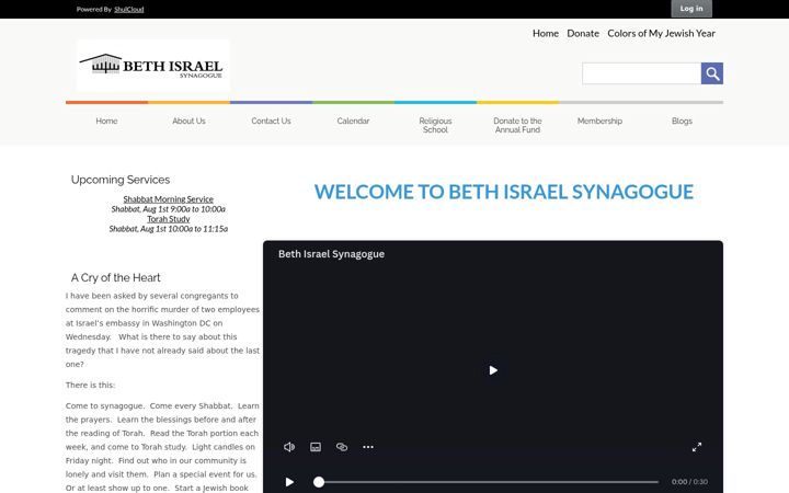Screenshot of bethisraelwallingford.org