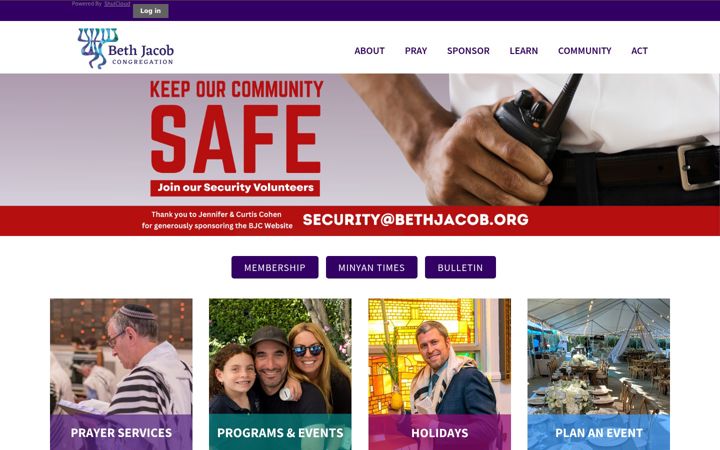 Screenshot of bethjacob.org