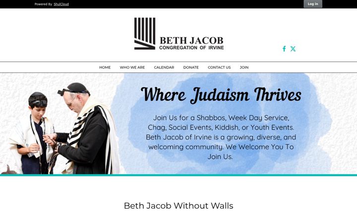 Screenshot of bethjacobirvine.org