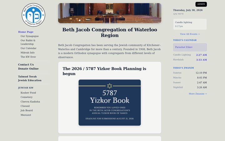 Screenshot of bethjacobkw.ca