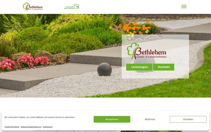 Screenshot van bethlehem-gartenbau.de