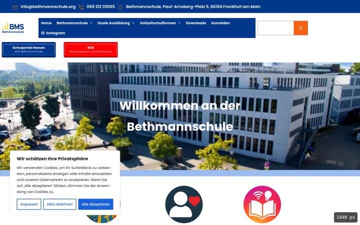 Screenshot of bethmannschule.org
