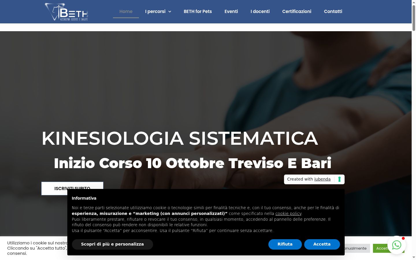 Screenshot tal-banner tal-kunsens muri qabel kwalunkwe interazzjoni