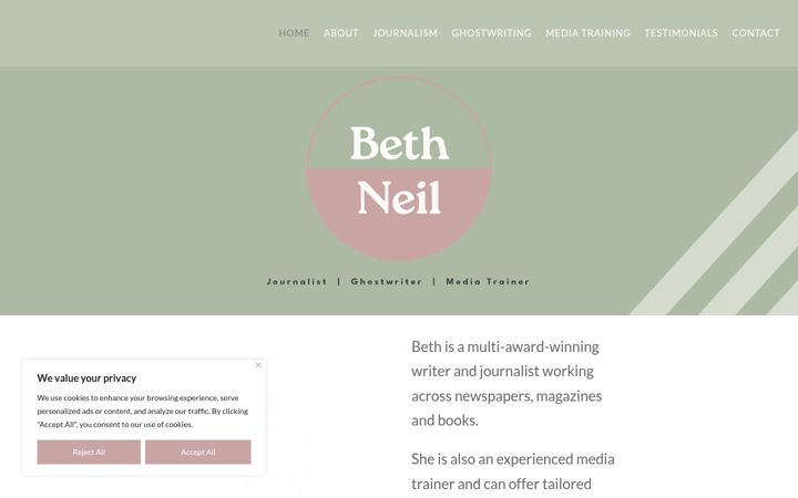Screenshot of bethneilmedia.com