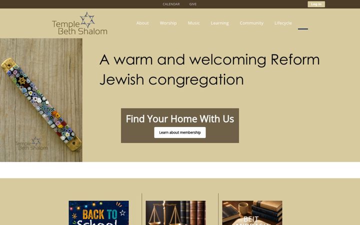 Screenshot of bethshalomaustin.org