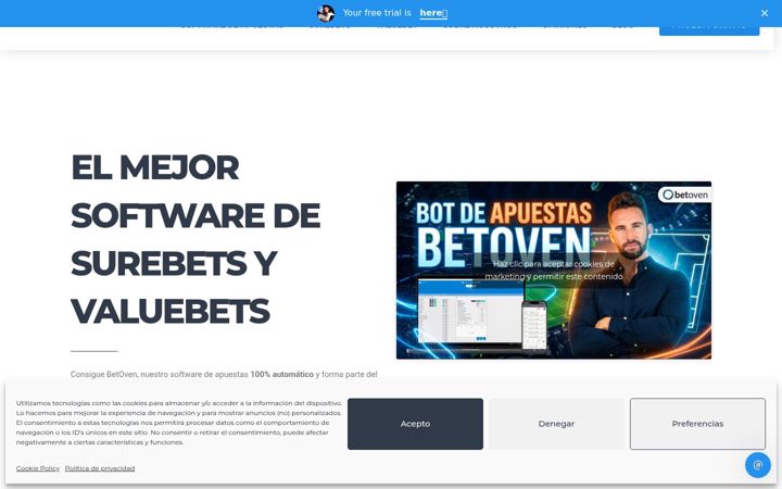 Skærmbillede af bethunter.io