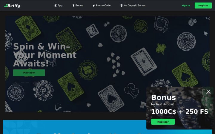 Skærmbillede af betifybett.com