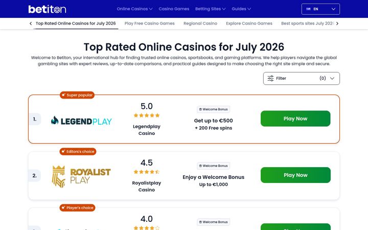Screenshot of betiton.com