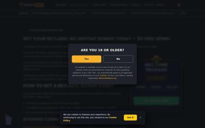 Screenshot of betlable.com
