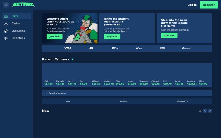 Screenshot of betmac3.com