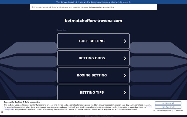 Screenshot of betmatchoffers-trevona.com
